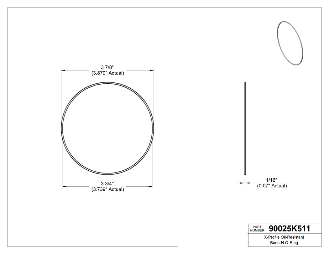 Technical drawing - 90025K511